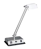 Halogen Desk Lamp w Glass Shade