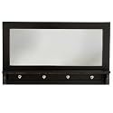 Entry Mirror with Hooks - Black