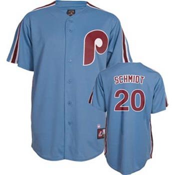 Mike Schmidt Philadelphia Phillies Blue Majestic Cooperstown Replica Jersey - L