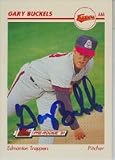 Gary Buckels, Edmonton Trappers - Angels Affiliate Autographed Card