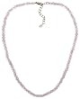 14k Yellow Gold Filled 4mm Faceted Rose Quartz Bead Necklace, 16"