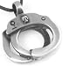 Skull Handcuffs Style Pewter Pendant Necklace