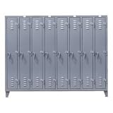 All Welded Slim-Line Locker Single Tier 98x18x78 8 Door