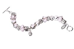 Golf Bead Bracelet Pink Divot Diva Mantra
