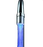 JJ.HRD 水が光る 蛇口 LED ライト 水流 発光 電池不要 節水 効果 暗闇 OK SFっぽい ( 細い青シャワー オスネジ用 )