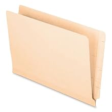 Pendaflex Laminate Shelf File Folders, Straight Cut, End Tab, 14 Point, Lettrr, Manila, 100 Per Box, (11230)
