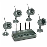 2.4GHz Wireless 4-Channel Standalone Network DVR Home Digital Surveillance Kit w 4... by LYD