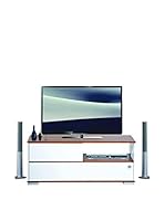 Kenyap Mueble Para TV Mega Blanco / Marrón Medio 130 x 52 x 42