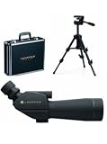 Leupold Green Ring Sequoia Spotting Scope 20-60X 80 Angled Tripod, Case Black
