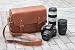 Cosmos ® Vintage Brown PU Leather Camera Shoulder Bag/deluxe Photo/video Camera Gadget Bag for Canon Nikon Sony Olympus Kodak Panasonic Fuji Digital Cameras Dslr + Cosmos Cable Tie