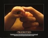 Priorities - Child Motivational Art Poster Print, 20x16