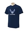 Custom U.S. Air Force wings logo on mens or youth t-shirt