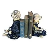 Wood bookends, 'Dogs Like to Read'