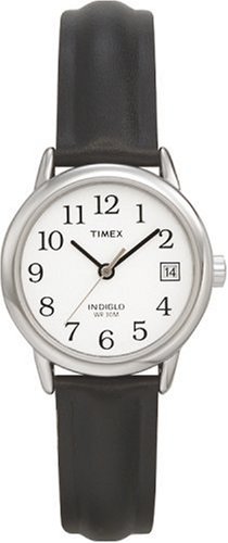 Timex T2H331 Ladies Classic Watch with Black Leather Strap