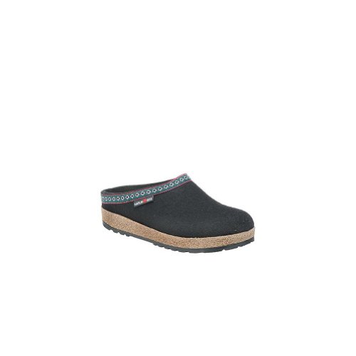 Haflinger GZ Clog,Black,38 EU/Women's 7 M US/Men's 5 M US