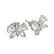 Clear CZ Butterfly Earrings