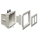 Arlington DVFR2W-1 Recessed Electrical Outlet Mounting Box with Paintable Wall Plate, 2-Gang, White