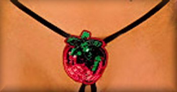 Unique y2Clothes Sexy Erotique Juicy Strawberry Crotchless G-String - One Size Fits Most Plain Package