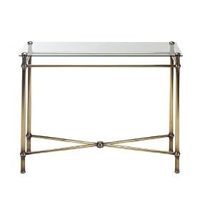Brass amp Glass Console Table