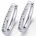 14kt White Gold 0.50Ct Diamond Waterway Hoop Earrings