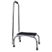 Duro-Med Foot Stool with Support Handle, Silver/Black