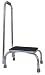Duro-Med Foot Stool with Support Handle, Silver/Black