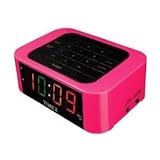Timex T123P Simple Set Direct Entry Alarm Clock with LED Display, Pink