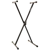 Collapsible Folding Keyboard Stand - HEAVY DUTY Steel Construction, ANTI-SLIP Feet & FREE 2 Year Warranty