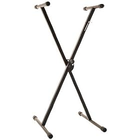 Collapsible Folding Keyboard Stand - HEAVY DUTY Steel Construction, ANTI-SLIP Feet &amp; FREE 2 Year Warranty