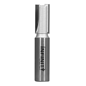 Click here to buy 12-595, 1 2 Shank Straight Router Bit, 3 8 Cutter Diam., 1-1 4 Cutter Height by infinity Tools.