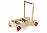 Eigenschaften Holz Wenzel 350016 / Holz Wenzel 350016 - Holz-Laufwagen mit Bausteinen