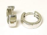 14k Elegant Solid White Hinged Hoops