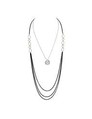 Three-Toned Layered Chain Necklace