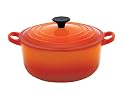 Le Creuset Cast Iron Round Casserole, Volcanic, 18 cm