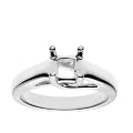 18k White Gold Classic Trellis Engagement Ring Setting