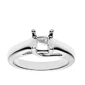 18k White Gold Classic Trellis Engagement Ring Setting
