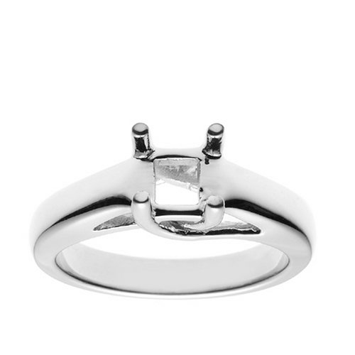 18k White Gold Classic Trellis Engagement Ring Setting