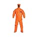 Dupont TP199TORLG000200 ThermoPro Coverall, Double Storm Flap with Hook and Loop Closure, Taped Seam, Large, Orange (Pack of 2)
