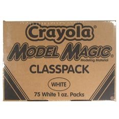 Crayola 23-6001 Model Magic Modeling Compound Class Pack, White, 1-oz. Pouches, 75 Carton by Crayola