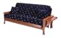 Adonis "Melrose" Futon, Full Size, Cherry Finish with 7.5" Deluxe Futon and Solid Hunter Green Cover