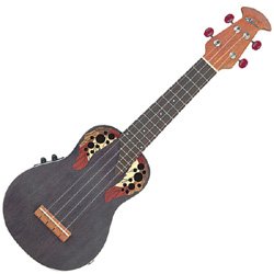 Applause UAE20 Acoustic Electric Deluxe Mini Ukulele  Black Stain