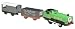 Thomas and Friends Motorized Road and Rail Battery Powered Tank Engine : Duck with S.C. Ruffey Wagon and 1 Freight Truck