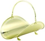 Outdoor Living : UniFlame 21in. Triple Plated Polished Brass Filigree Woodbasket