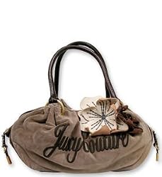 Juicy Couture Velour Flower Fluffy Bag Light Brown