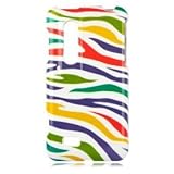IMAGE OF LG Thrill 4G Optimus 3D Rainbow Zebra - AT&T -- Case -- Yellow White Red Blue Phone Case (free ESD Shield Bag)