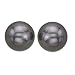 Cultured Black Pearl 7 mm Earring Studs in 14K Yellow Gold