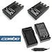 Bargaincell- 3-Piece Value Pack Canon compatible NB1L, NB-1L (2) Camcorder batteries (1) charger
