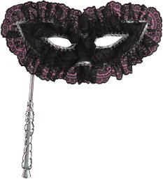 Lace Black Harlequin Eye Mask