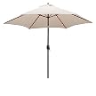 Lighted Market Umbrella Cream - 9'