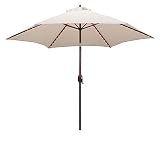 Tropishade 9' L.E.D Lighted Bronze Aluminum Market Umbrella with crank and 3 Position Tilt